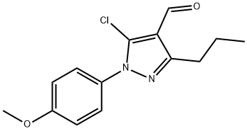 5-氯-1-(4-甲氧基苯基)-3-丙基-1H-吡唑-4-甲醛结构式