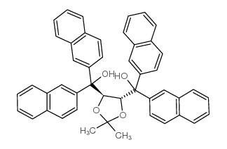 ((4R,5R)-2,2-二甲基-1,3-二氧戊环-4,5-二基)双(二(萘-2-基)甲醇)结构式