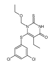 6-(3,5-Dichloro-phenylsulfanyl)-1-ethoxymethyl-5-ethyl-2-thioxo-2,3-dihydro-1H-pyrimidin-4-one结构式
