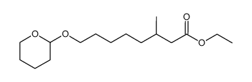 ethyl 3-methyl-8-(tetrahydro-2H-pyran-2-yl)oxyoctanoate结构式