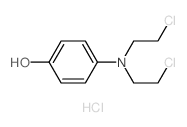 Phenol,4-[bis(2-chloroethyl)amino]-, hydrochloride (1:1) structure