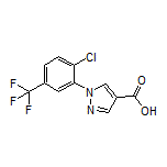 1-[2-Chloro-5-(trifluoromethyl)phenyl]-1H-pyrazole-4-carboxylic Acid Structure