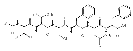 Ac-Thr-Val-Ser-Phe-Asn-Phe-OH trifluoroacetate salt结构式