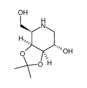 1,3-Dioxolo4,5-cpyridine-4-methanol, hexahydro-7-hydroxy-2,2-dimethyl-, 3aS-(3a.alpha.,4.beta.,7.alpha.,7a.alpha.)-结构式