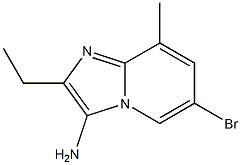 6-溴-2-乙基-8-甲基咪唑并[1,2A]嘧啶-3-氨结构式