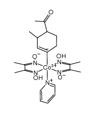 1-acetyl-2-methyl-3-cyclohexene-4-ylpyridinebis(dimethylglyoximato)cobalt(III) Structure