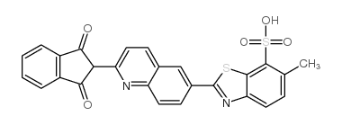 2-[2-(2,3-dihydro-1,3-dioxo-1H-inden-2-yl)-6-quinolyl]-6-methylbenzothiazole-7-sulphonic acid结构式