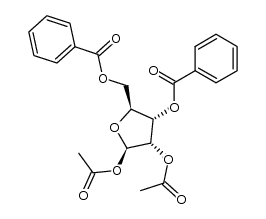 1,2-di-O-acetyl-3,5-di-O-benzoyl-β-L-ribofuranose Structure