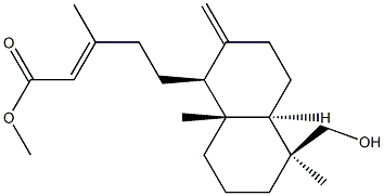 (13E)-19-Hydroxylabda-8(17),13-dien-15-oic acid methyl ester结构式