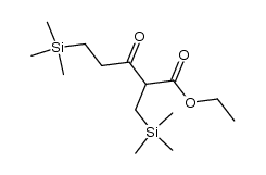 3-oxo-5-trimethylsilanyl-2-(trimethylsilanyl-methyl)-valeric acid ethyl ester结构式