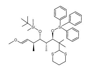 (3R,4R,5S)-3-(2-(1,3-dithian-2-yl)propan-2-yl)-5-((S)-4-methoxybut-3-en-2-yl)-4,7,7,8,8-pentamethyl-1,1,1-triphenyl-2,6-dioxa-1,7-disilanonane结构式