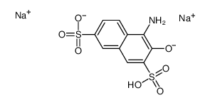 1-AMINO-2-NAPHTHOL-3,6DISULPHONICACID structure