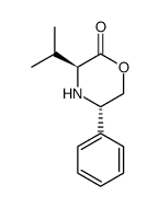 (3S,5S)-3-isopropyl-5-phenylmorpholin-2-one Structure