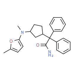 Benzeneacetamide,-alpha--[3-[methyl(5-methyl-2-furanyl)amino]cyclopentyl]--alpha--phenyl-结构式