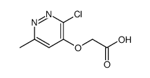 2-(3-chloro-6-methyl-pyridazin-4-yl)oxyacetic acid结构式