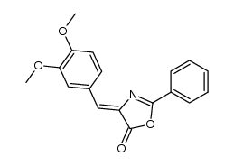 4-(3,4-dimethoxy-benzylidene)-2-phenyl-4H-oxazol-5-one结构式