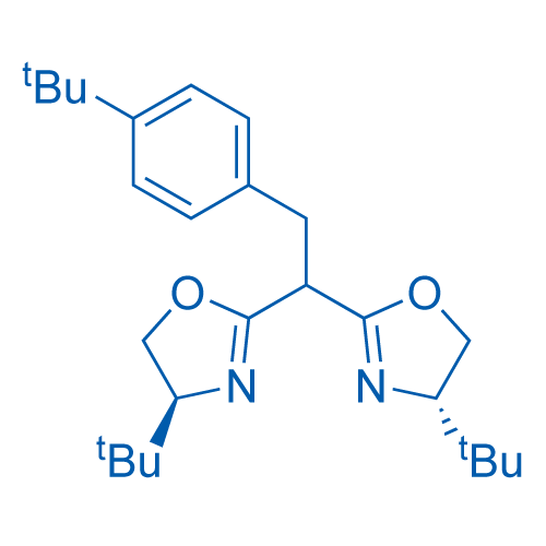 (4S,4'S)-2,2'-(2-(4-(叔丁基)苯基)乙烷-1,1-二基)双(4-(叔丁基)-4,5-二氢恶唑)结构式