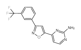 4-[3-[3-(trifluoromethyl)phenyl]-1,2-oxazol-5-yl]pyrimidin-2-amine Structure