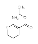 2H-Thiopyran-5-carboxylicacid, 6-amino-3,4-dihydro-, ethyl ester结构式