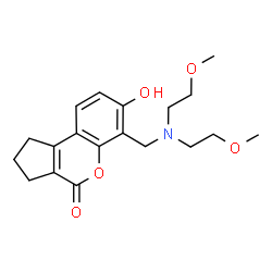 6-{[Bis(2-methoxyethyl)amino]methyl}-7-hydroxy-2,3-dihydrocyclopenta[c]chromen-4(1H)-one结构式