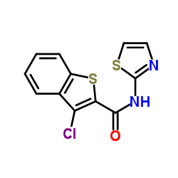 3-Chloro-N-(1,3-thiazol-2-yl)-1-benzothiophene-2-carboxamide structure