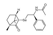 (2S)-2-acetamido-2-phenyl-1-camphorselenenylethane结构式