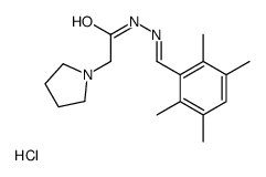 2-pyrrolidin-1-yl-N-[(E)-(2,3,5,6-tetramethylphenyl)methylideneamino]acetamide,hydrochloride Structure