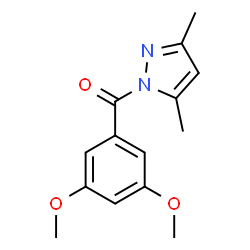 (3,5-Dimethoxyphenyl)(3,5-dimethyl-1H-pyrazol-1-yl)methanone structure