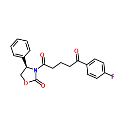 1-(4-Fluorophenyl)-5-[(4R)-2-oxo-4-phenyl-1,3-oxazolidin-3-yl]-1,5-pentanedione Structure