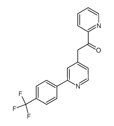 2-{2-[4-(trifluoromethyl)phenyl]pyridin-4-yl}-1-(pyridin-2-yl)ethanone结构式