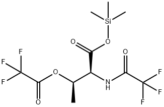 L-Threonine, N-(trifluoroacetyl)-, trimethylsilyl ester, trifluoroacet ate (ester) structure