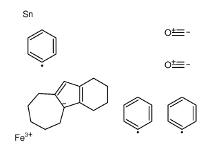 carbon monoxide,1,2,3,4,5,6,7,8,9,10-decahydrobenzo[a]azulen-10-ide,iron(3+),triphenyltin Structure