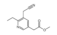 3-Pyridineaceticacid,5-(cyanomethyl)-6-ethyl-,methylester(9CI) Structure