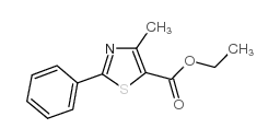 4-甲基-2-苯基-1,3-噻唑-5-甲酸乙酯结构式