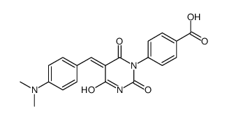 4-[5-[[4-(dimethylamino)phenyl]methylidene]-2,4,6-trioxo-1,3-diazinan-1-yl]benzoic acid Structure