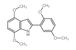 2-(2,5-dimethoxyphenyl)-4,7-dimethoxy-1H-indole结构式