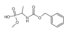 N-benzyloxycarbonyl-1-aminoethanephosphonic acid methyl monoester结构式