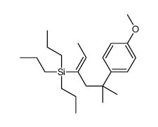 [5-(4-methoxyphenyl)-5-methylhex-2-en-3-yl]-tripropylsilane结构式