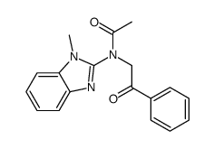 N-(1-methylbenzimidazol-2-yl)-N-phenacylacetamide结构式