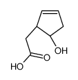 2-[(1R,5S)-5-hydroxycyclopent-2-en-1-yl]acetic acid Structure