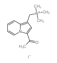 1-Indolizinemethanaminium,3-acetyl-N,N,N-trimethyl-, iodide (1:1)结构式