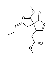 5-methoxycarbonyl-4-methoxycarbonylmethyl-5-(cis-2-pentenyl)-2-cyclopentenone Structure