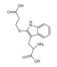 (2S)-2-amino-3-[2-(2-carboxyethylsulfanyl)-1H-indol-3-yl]propanoic acid Structure