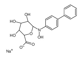 beta-D-Glucopyranuronic acid, 1-((1,1'-biphenyl)-4-ylhydroxyamino)-1-deoxy-, monosodium salt结构式