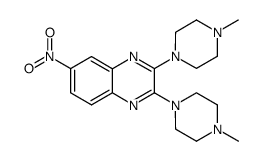 Quinoxaline, 2,3-bis(4-methyl-1-piperazinyl)-6-nitro- picture