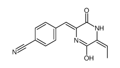 4-[(5-ethylidene-3,6-dioxopiperazin-2-ylidene)methyl]benzonitrile Structure