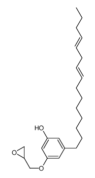 3-(oxiran-2-ylmethoxy)-5-pentadeca-8,11-dienylphenol结构式