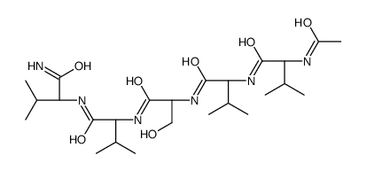 (2S)-2-[[(2S)-2-[[(2S)-2-[[(2S)-2-[[(2S)-2-acetamido-3-methylbutanoyl]amino]-3-methylbutanoyl]amino]-3-hydroxypropanoyl]amino]-3-methylbutanoyl]amino]-3-methylbutanamide结构式
