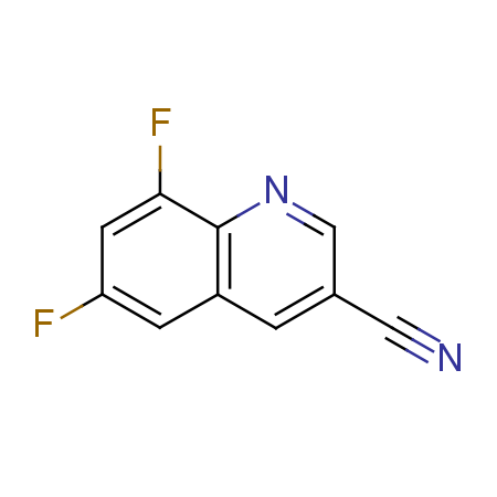 6,8-difluoroquinoline-3-carbonitrile structure