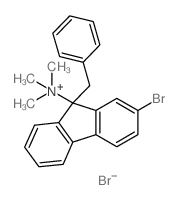 9H-Fluoren-9-aminium,2-bromo-N,N,N-trimethyl-9-(phenylmethyl)-, bromide (1:1)结构式